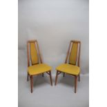 DANISH KOEFOED RETRO DINING CHAIRS a set of six teak dining chairs with padded seats, designed by