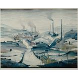 •AFTER LAURENCE STEPHEN LOWRY, RA (1887-1976) INDUSTRIAL PANORAMA Offset lithograph, published by