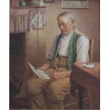 HENRY SPERNON TOZER (1864-c.1938) UNWELCOME NEWS Signed and dated 1934, watercolour 23 x 18.