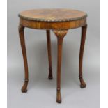 CIRCULAR WALNUT OCCASIONAL TABLE, early 20th century, by James Shoolbred & Co. Ltd, Tottenham