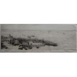 •WILLIAM LIONEL WYLLIE, RA (1851-1931) PORT OF SCARBOROUGH; DEPTFORD Two, etchings, the former