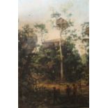 CHARLES E. GORDON-FRAZER (British/Australian, 1863-1899) TREE DWELLERS OF NEW GUINEA, VILLAGE OF