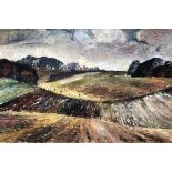 •FYFFE CHRISTIE (1918-1979) PLOUGHED FIELDS Signed and dated FEB 1968, oil on board 48.5 x 74cm. * A