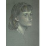 •ALFRED KINGSLEY LAWRENCE, RA (1893-1975) PORTRAIT STUDY OF A YOUNG LADY Chalk and charcoal on
