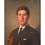 •EDWARD IRVINE HALLIDAY (1902-1984) PORTRAIT OF HRH PRINCE CHARLES, THE PRINCE OF WALES, c.1981