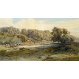 GEORGE ARTHUR FRIPP, RWS (1813-1896) SONNING WEIR Signed, inscribed with title and dated 1866,