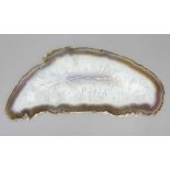 MINERALS: LARGE AGATE SLICE, from a large nodule, 30cm x 59cm