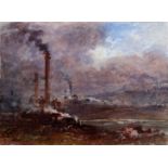 JOHN KEELEY (1849-1930) AMONG THE COAL PITS, STAFFORDSHIRE Signed, also signed and inscribed on a