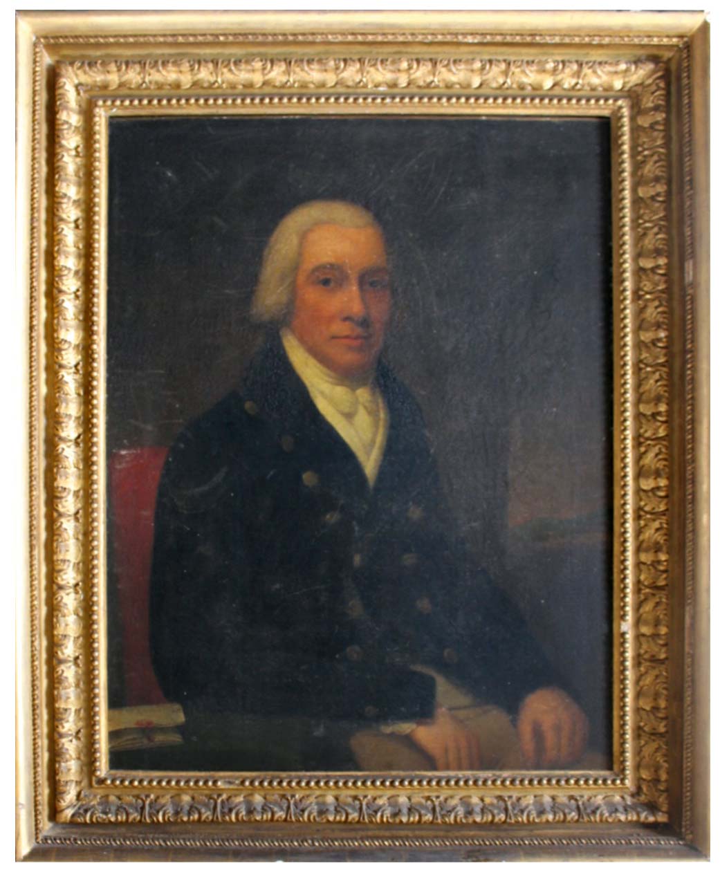 FOLLOWER OF JAMES MILLAR (Fl.1763-1805) PORTRAIT OF RICHARD DAWSON CRAWFORD Seated half length,