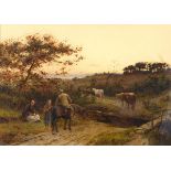 JOSEPH HAROLD SWANWICK (1866-1929) CHARITY: A SCENE IN THE ISLE OF MAN Signed and dated 94,