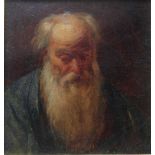 ANTONIO ROTTA (1828-1903) STUDY OF AN OLD BEARDED MAN Signed, oil on board 15.5 x 14.5cm. ++