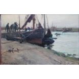 WILLIAM KAY BLACKLOCK (1872-1924) THE HARBOUR, WALBERSWICK, SUFFOLK Signed and dated 15, also signed