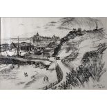 •FYFFE CHRISTIE (1918-1979) FOLKESTONE Signed and dated Aug 1967, pen and ink with charcoal 31.5 x