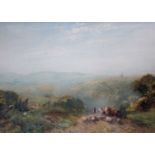 ROBERT THORNE WAITE, RWS (1842-1935) FINDON, SUSSEX Signed, watercolour with scratching out 35 x
