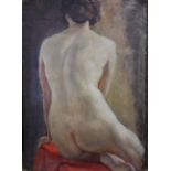 •MARGARET MAITLAND HOWARD (1898-1983) FEMALE NUDE, SEATED (RECTO); STANDING NUDE (VERSO) Oil on
