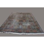 KASHMIR SILK PILED CARPET, North West India, circa 1960, the polychrome compartmentalised field with