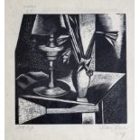 PAUL NASH (1889-1946) STILL LIFE NO.1 Woodcut, 1924, signed, dated, titled and inscribed edition/