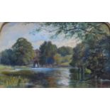 WILLIAM HENRY MILLAIS (1828-1899) THAMES DITTON Signed, inscribed with title, watercolour and