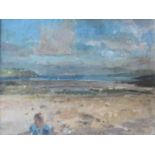 •EDMUND FAIRFAX-LUCY (b.1945) COURTMACSHERRY BEACH, CO. CORK Signed, oil on canvas board 22 x