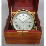 TWO DAY MARINE CHRONOMETER, by John Fletcher, Maker to the Admiralty, 48 Lombard St, London, the 3