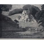 •SYDNEY LEE, RA (1866-1949) THE LIMESTONE ROCK Wood engraving, 1904-1905, signed 33 x 43cm.; with `