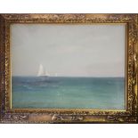 WILLIAM JAMES LAIDLAY (1846-1912) CALM WEATHER IN THE SOLENT Signed, also signed and inscribed