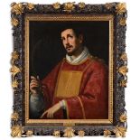 FOLLOWER OF LODOVICO CARDI, IL CIGOLI (1559-1615) A SAINT WITH A PALM (ST. STEPHEN?) Oil on