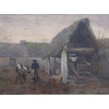 JOHN HERBERT EVELYN PARTINGTON (1843-1899) THE FARMYARD Signed, watercolour and bodycolour with