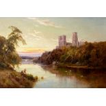 ALFRED DE BREANSKI (1852-1928) DURHAM CATHEDRAL Signed, also signed and inscribed with title