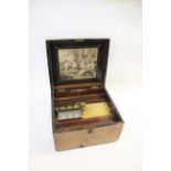 19THC POLYTHON & VARIOUS DISCS a walnut cased polython, with the lettering Polython on the lid and