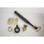 VARIOUS COLLECTABLES including a WWII Mark III 1940 military compass by T G Co Ltd, a good quality
