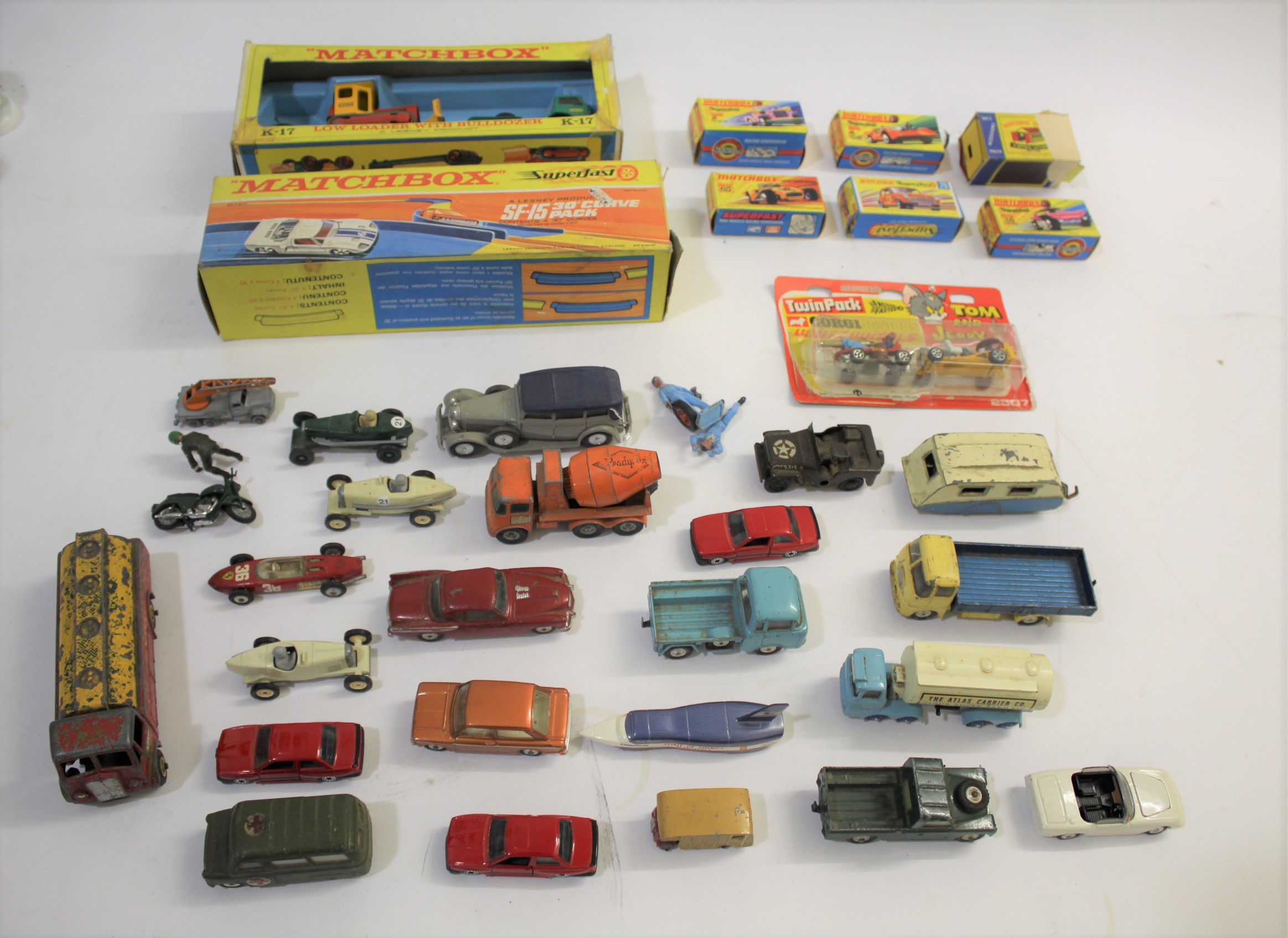 DIE CAST TOYS various boxed and unboxed items including Corgi 2507 Tom and Jerry, Matchbox K17 Low