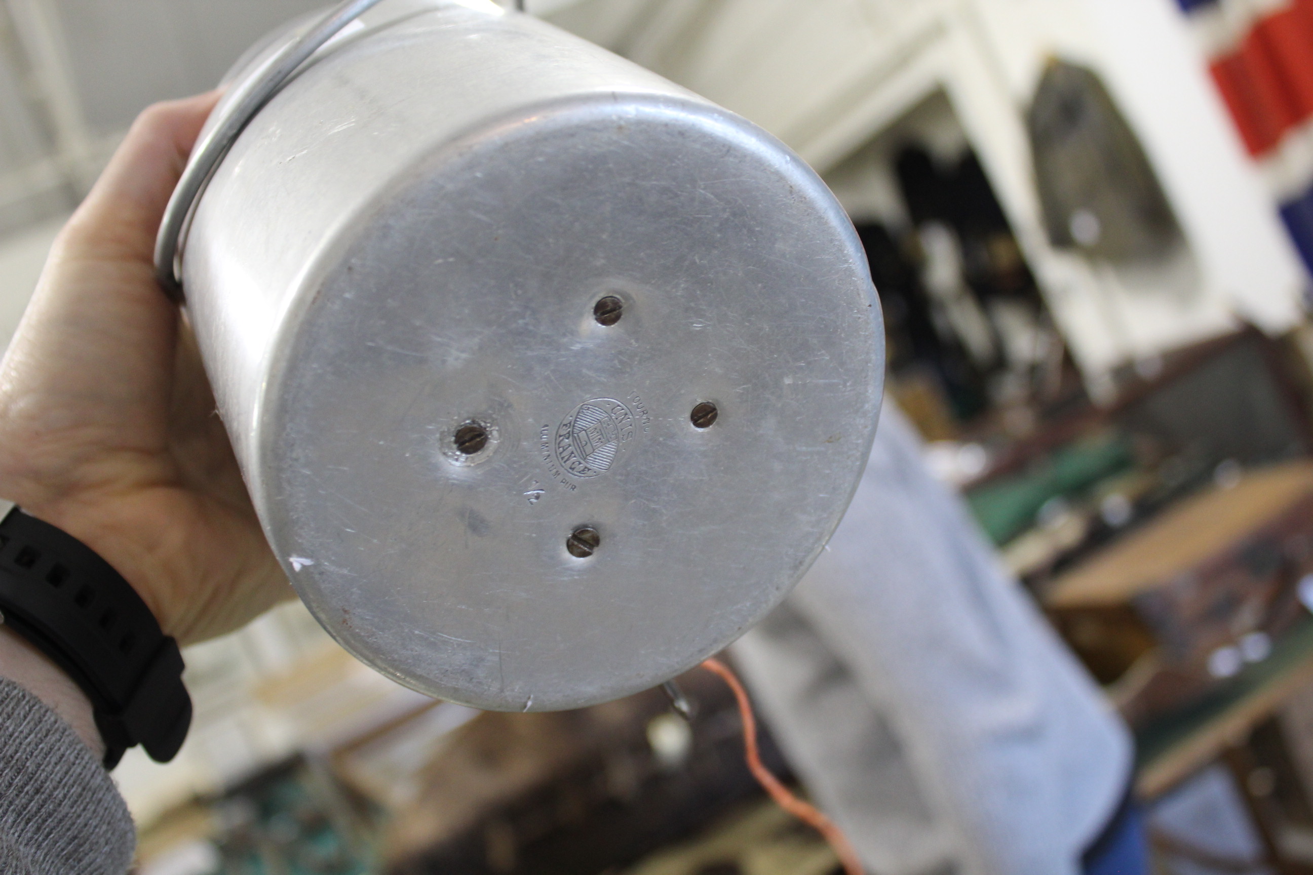 MUSICAL CAT AUTOMATON - UNIS probably made by Roullet Decamps, the metal milk churn with a clockwork - Image 8 of 9