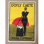 DUDLEY HARDY; a lithographic 'D'Oyly Carte' poster designed by Dudley Hardy, printed by David