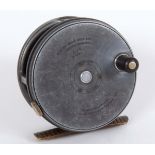 HARDY PERFECT FISHING REEL a 3 1/2" reel with brass foot, rim tension adjuster and ebony winder.