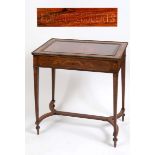 LATE VICTORIAN ROSEWOOD & MARQUETRY BIJOUTERIE TABLE - EDWARDS & ROBERTS a rosewood display table