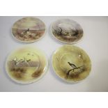 ROYAL DOULTON SIGNED PLATES - BIRBECK 8 various plates painted with Sporting Birds within