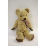 VINTAGE MERRYTHOUGHT TEDDY BEAR a circa 1930's/40's Teddy Bear with swivel head and limbs, and