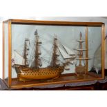 LARGE MODEL SHIP - H.M.S VICTORY a large wonderfully detailed model of H.M.S Victory, also with a