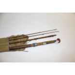 HARDY FISHING RODS including a Hardy The Wye Palakona 3 piece rod with 2 tops, Serial Number