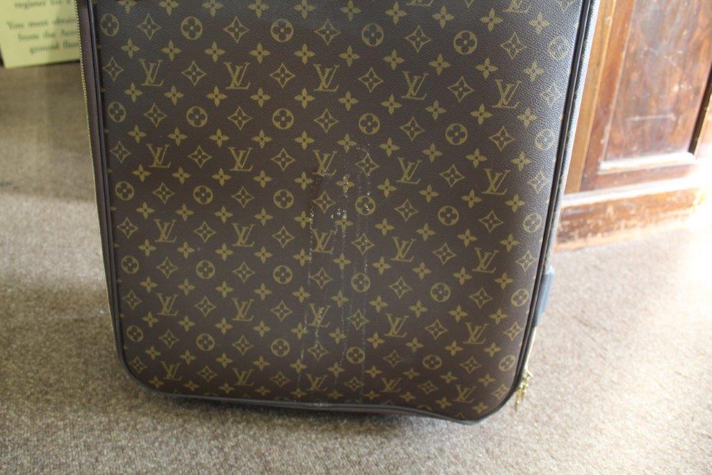 LOUIS VUITTON SUITCASE a large suitcase with monogrammed exterior and leather handles and strap, - Image 2 of 15