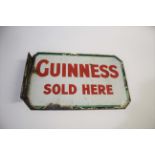 GUINNESS ADVERTISING ENAMEL SIGN a double sided flanged sign, with Guinness is good for you, and