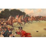 AFTER CECIL ALDIN THE BLUEMARKET RACES A made-up set of four chromolithographs, published by