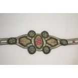 EARLY 20THC EMBROIDERED SHELL BELT an interesting early 20thc belt made from embroidered lame