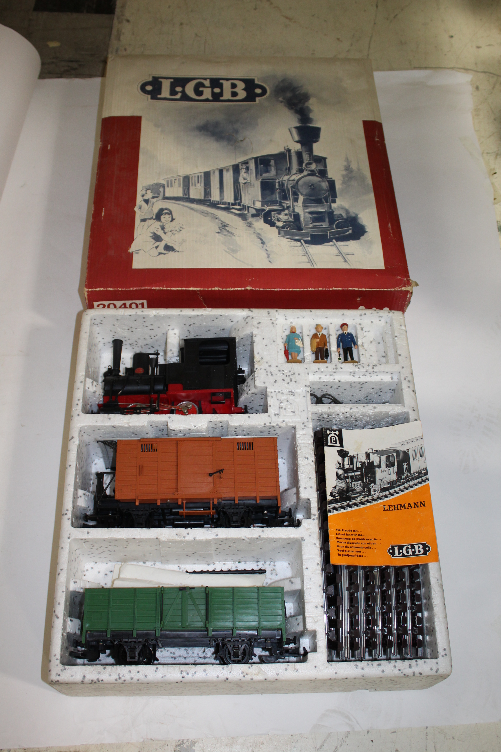 LGB LEHMANN TRAIN SET - G GAUGE a large boxed train set including No 2700 locomotive, wagons, track,