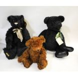 ALFA FARNELL MERRYTHOUGHT TEDDY BEAR a large black Teddy Bear, No 11 of 500 produced and with