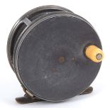 HARDY PERFECT FISHING REEL a 4" reel with brass foot, rim tension adjuster and ivorine winder.