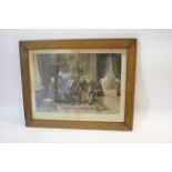 19THC FRAMED ENGRAVING - THE 'JOACHIM QUARTET' a 19thc framed engraving of 4 musicians, signed by