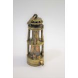 RARE MINERS LAMP - STANLEY OF DERBY ASHWORTH PATENT LAMP a brass Hepplewhite Gray safety lamp,