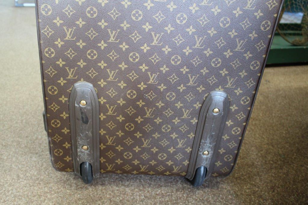 LOUIS VUITTON SUITCASE a large suitcase with monogrammed exterior and leather handles and strap, - Image 6 of 15